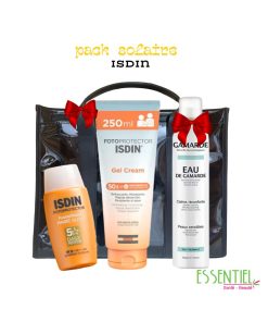 ISDIN PACK SOLAIRE MAGIC GLOW+ GEL CREME 250ML+ GAMARDE EAU THERMAL 250ML ET SAC OFFERT (2)