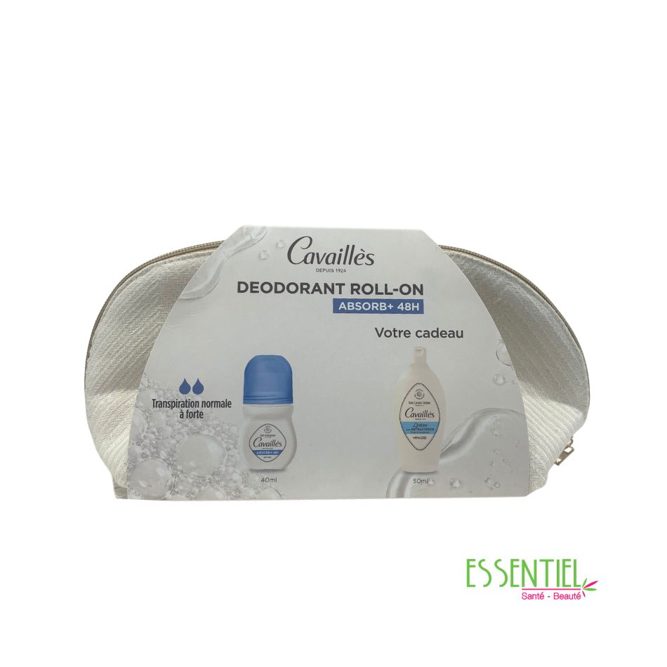 roge cavailles deodorant roll on absorb+ gel anti bactérien 50ml offert