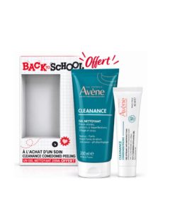 avene pack peeling +gel nettoyant 200ml offert