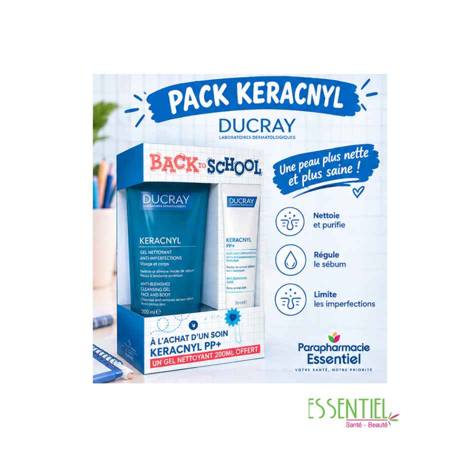 Pack Keracnyl de Ducray back to school edition